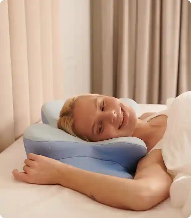 Derila Ergo Pillow &mdash; Sleep Position Support In Use